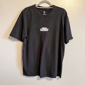 Visual Outreach Program Black Graphic T-Shirt Mens Large Minimal Streetwear Tee